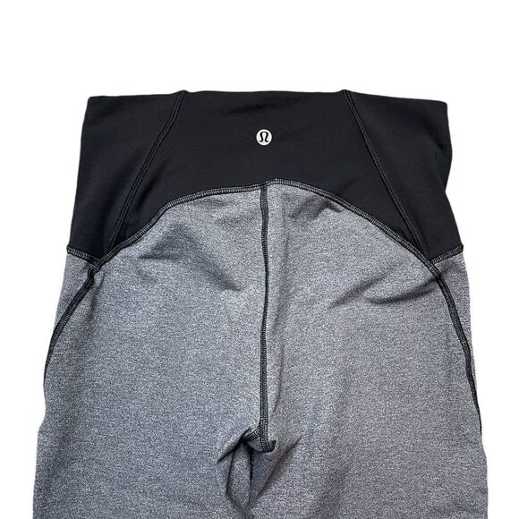 LULULEMON Train Times Crop 17" Heathered Black Size 8 - Picture 9 of 14